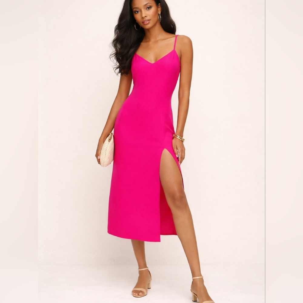 Reformation Crimini dress size 6 viscose in corvette